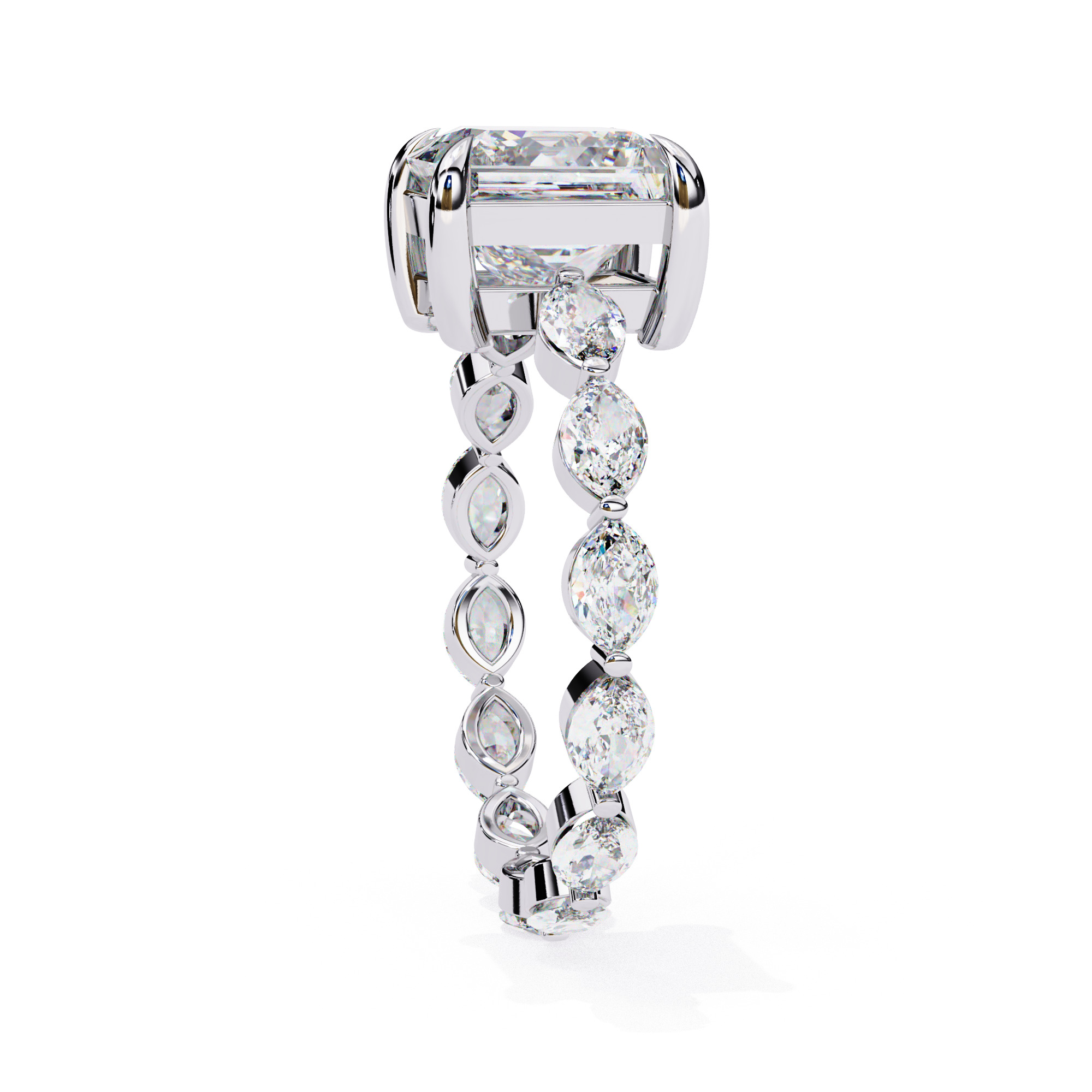 PRINCESS DIAMOND RING -CAD-156 3D model_9