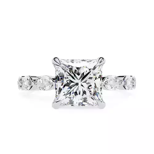  PRINCESS DIAMOND RING -CAD-156