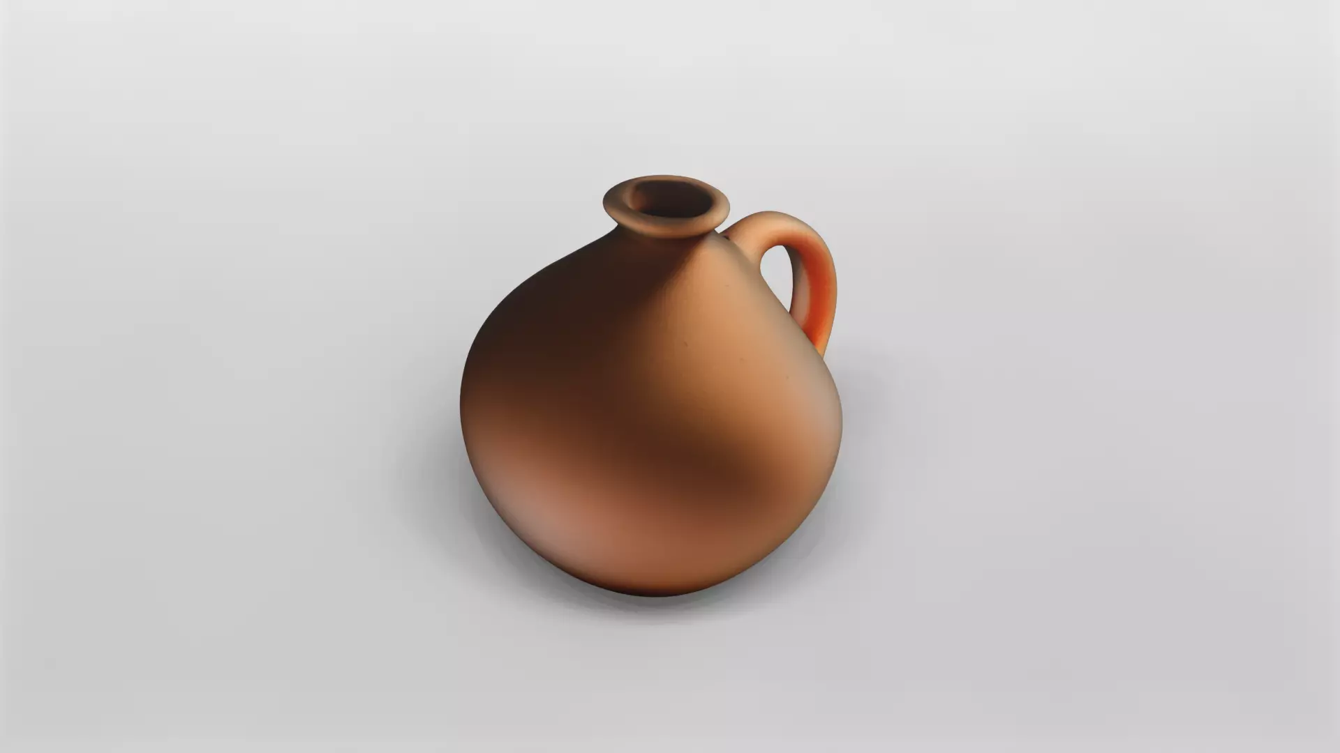 Elegant Terracotta Jug 3D Model 3D model_0