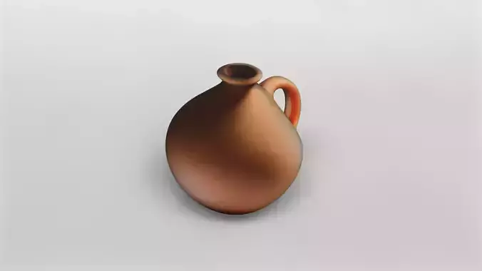 Elegant Terracotta Jug 3D Model 3D model