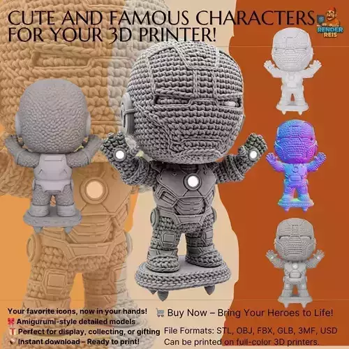 Iron Man Knit Figure 3D model
