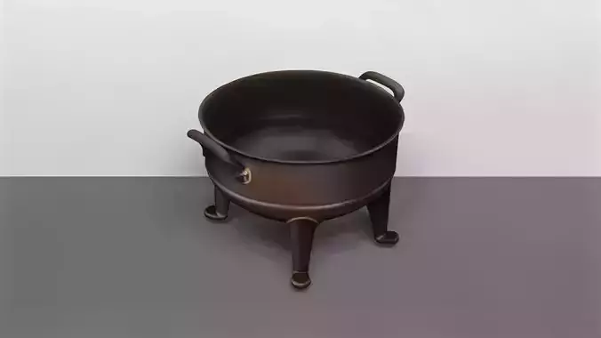 Vintage Cast Iron Cauldron with Tripod Legs