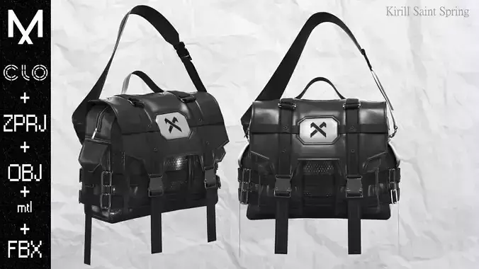 New Backpack Marvelous designer Clo3d OBJ mtl FBX ZPRJ 3D model