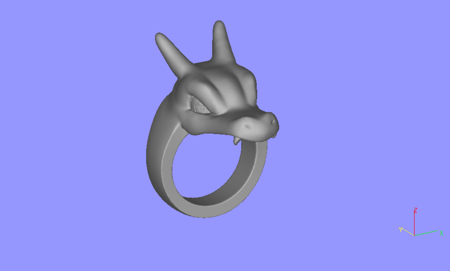 Charizard Ring 3D print model_3