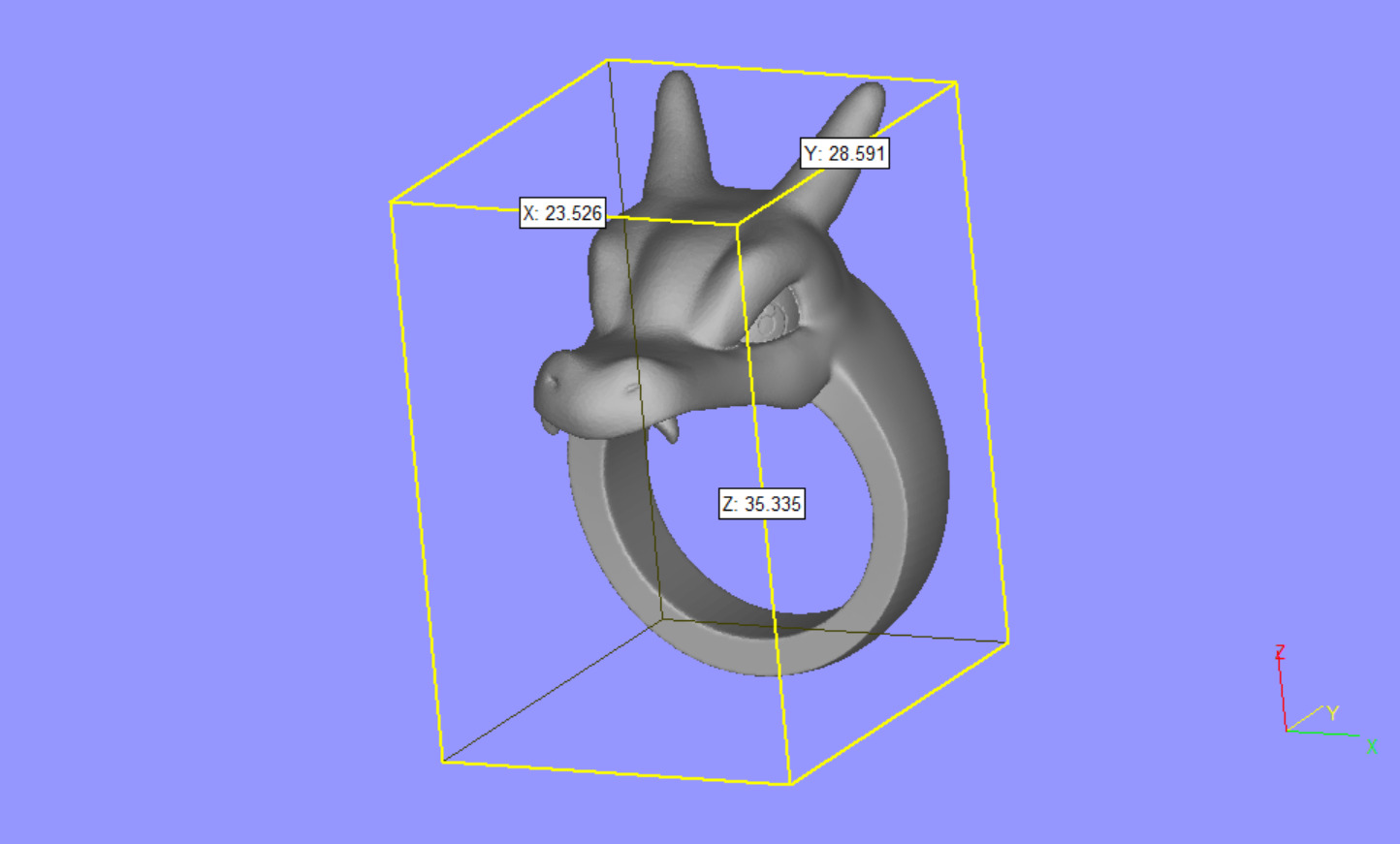 Charizard Ring 3D print model_4
