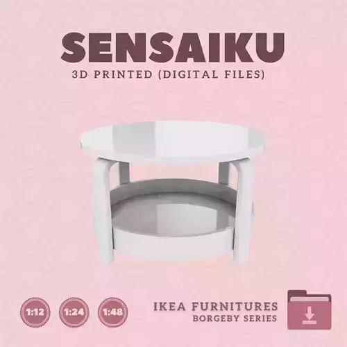 22 BORGEBY Coffee Table for Mini Dollhouse - IKEA - 3D Print