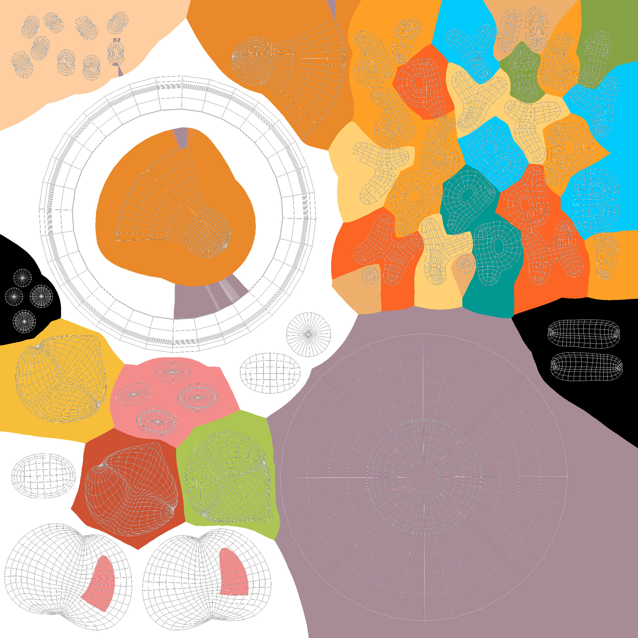 Low-Poly Birthday Cake 08 Low-poly 3D model_7