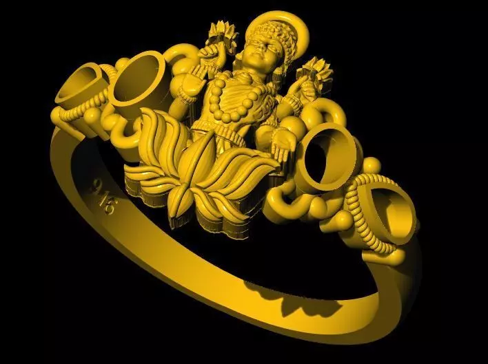 laxmi ring 3dm file 3D print model_0