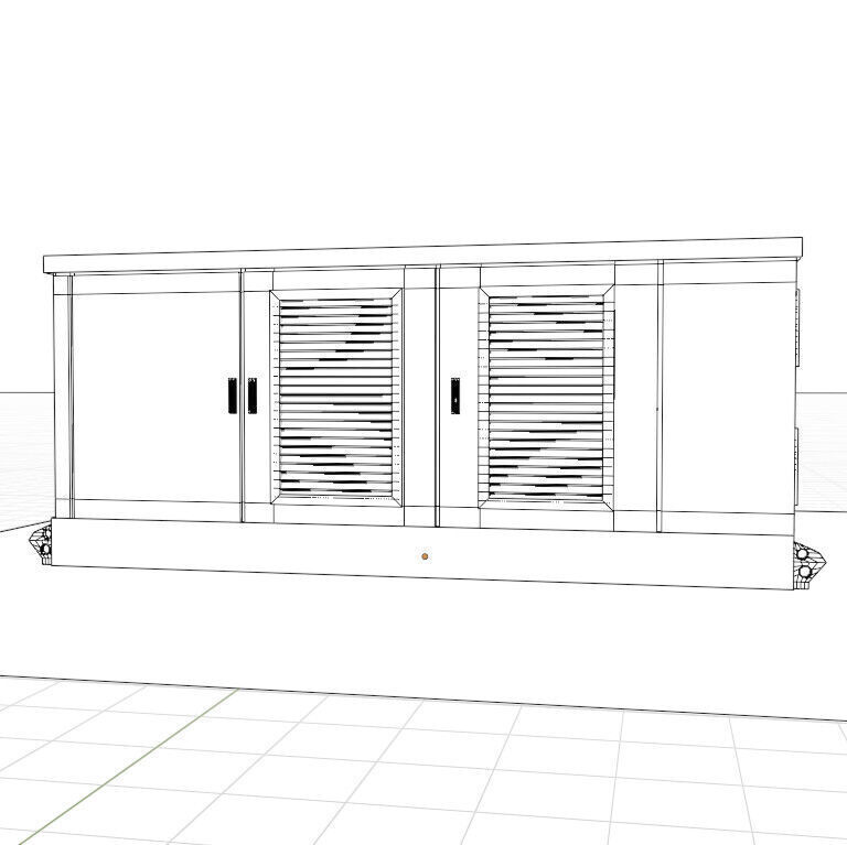 Urban Transformer Enclosure Low-poly 3D model_6