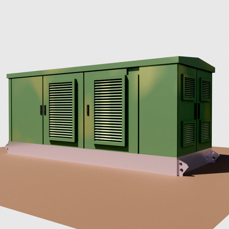 Urban Transformer Enclosure Low-poly 3D model_1