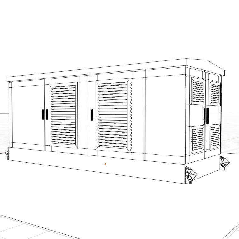 Urban Transformer Enclosure Low-poly 3D model_4