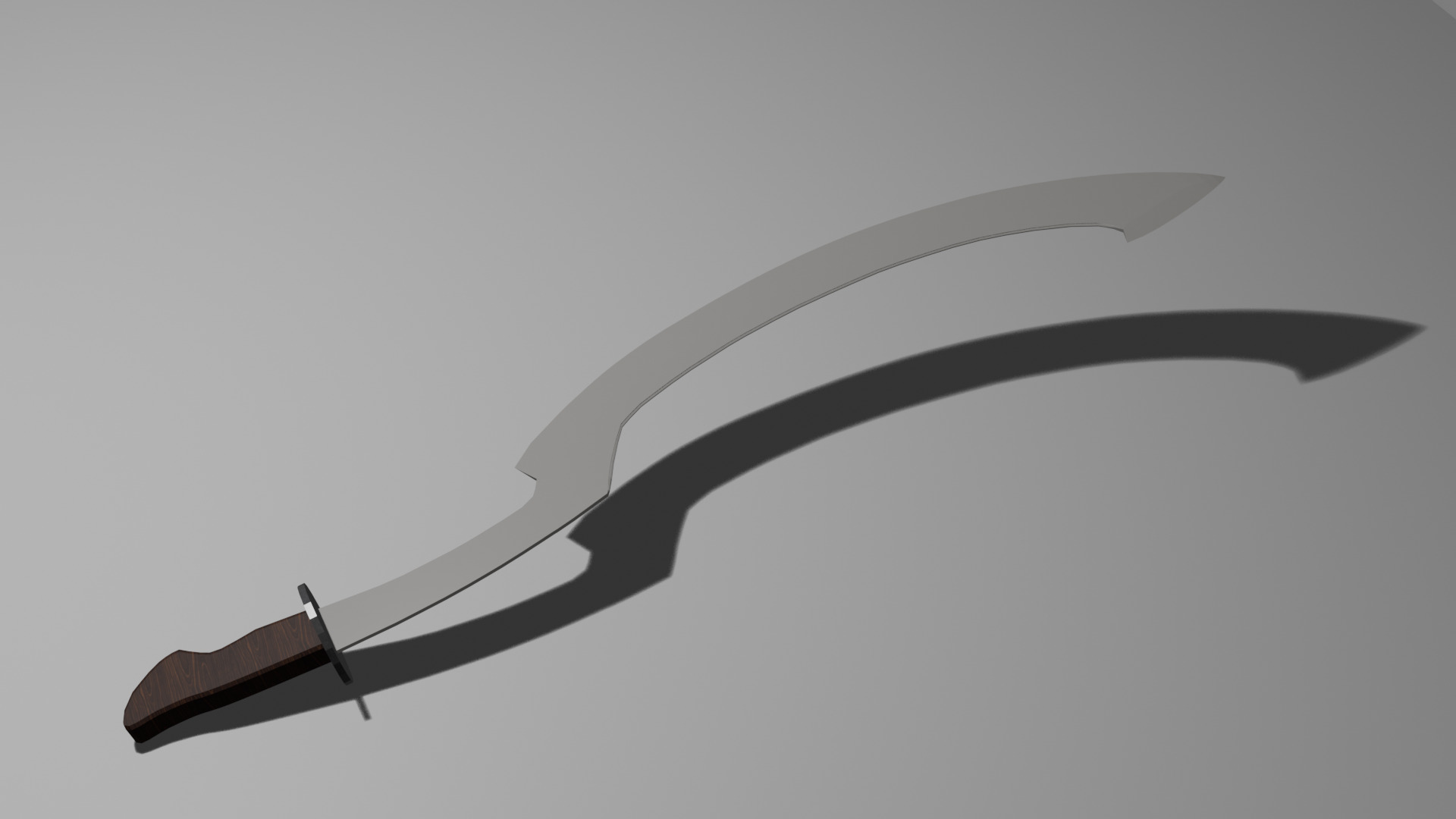 Medieval Dagger Khopesh Free 3D model_5