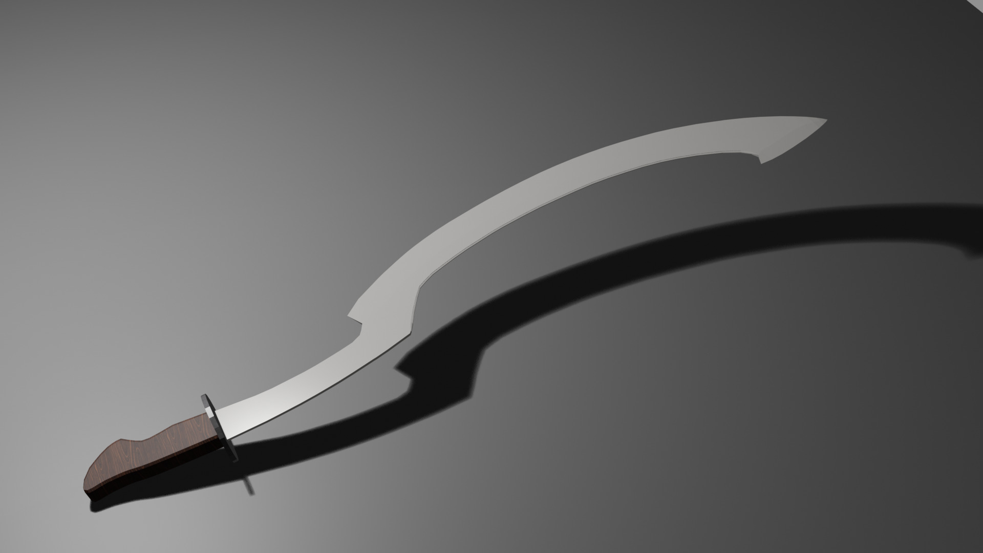 Medieval Dagger Khopesh Free 3D model_6