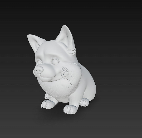 Dog Realistic 3D Model Basic - Low Poly Realistic Low-poly 3D model_8