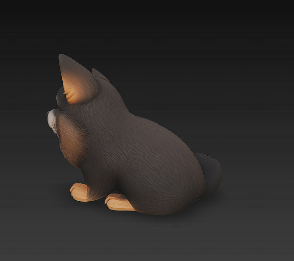 Dog Realistic 3D Model Basic - Low Poly Realistic Low-poly 3D model_7