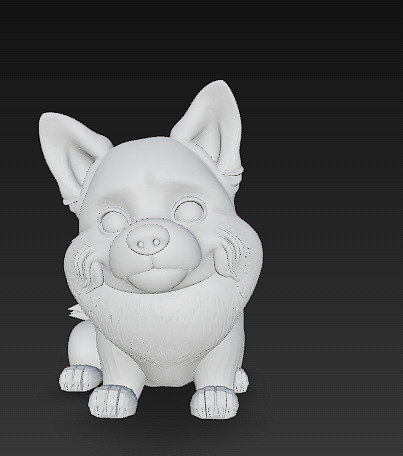 Dog Realistic 3D Model Basic - Low Poly Realistic Low-poly 3D model_12