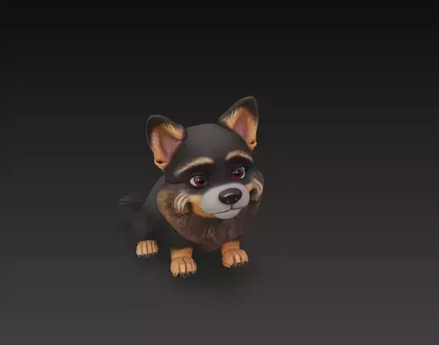Dog Realistic 3D Model Basic - Low Poly Realistic