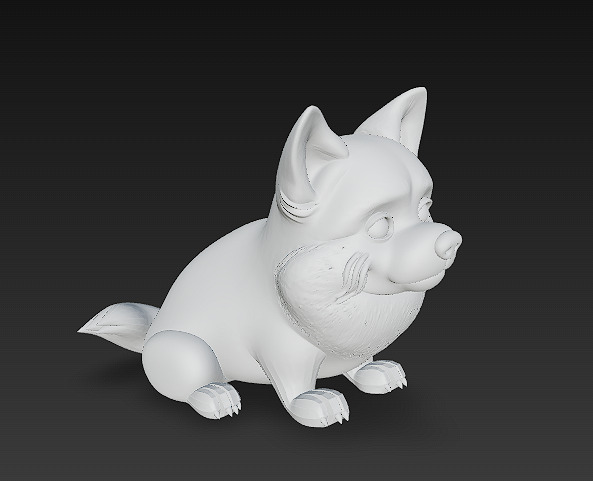 Dog Realistic 3D Model Basic - Low Poly Realistic Low-poly 3D model_9