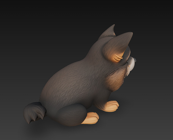 Dog Realistic 3D Model Basic - Low Poly Realistic Low-poly 3D model_5