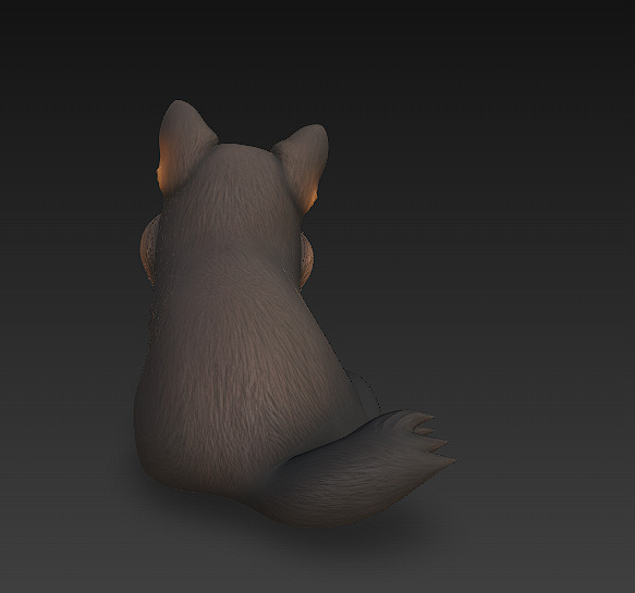 Dog Realistic 3D Model Basic - Low Poly Realistic Low-poly 3D model_6