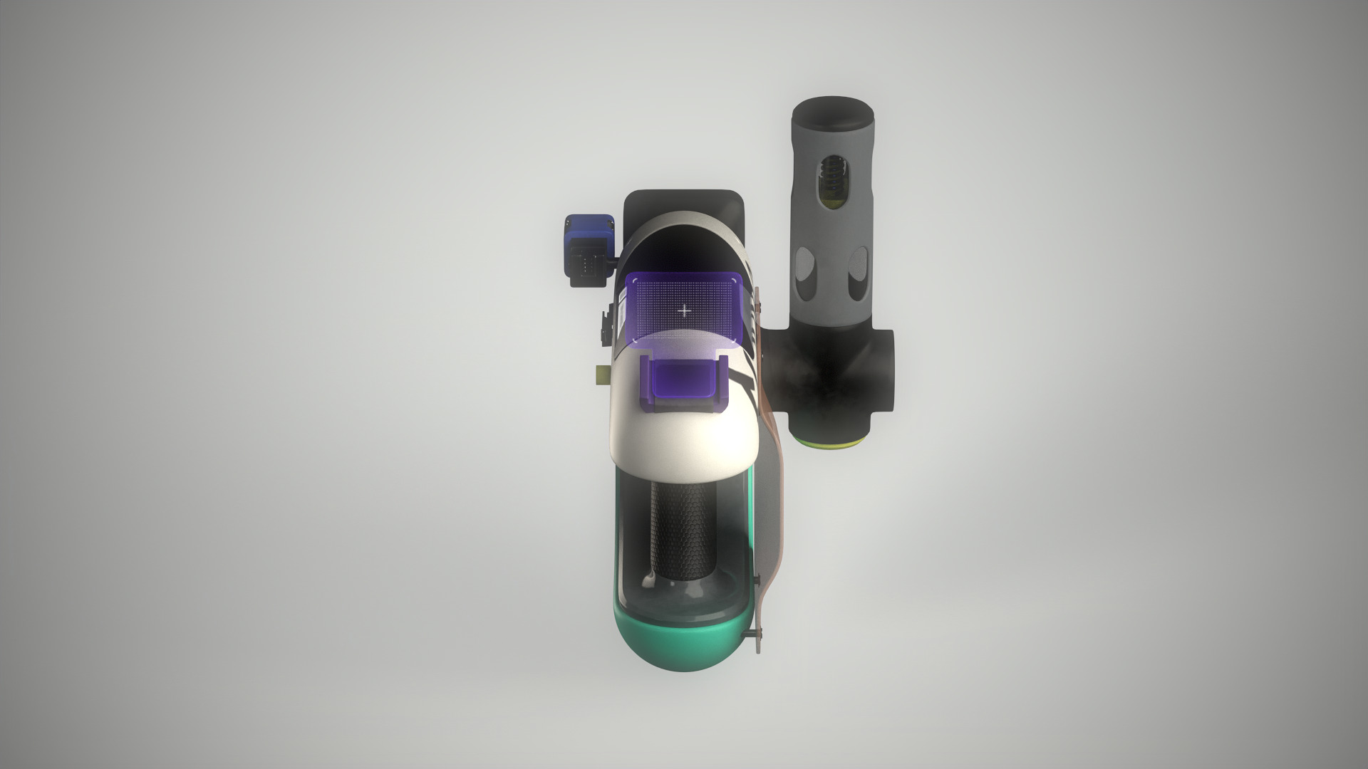Sci-fi Weapon - Grenade Ball Launcher Low-poly 3D model_6