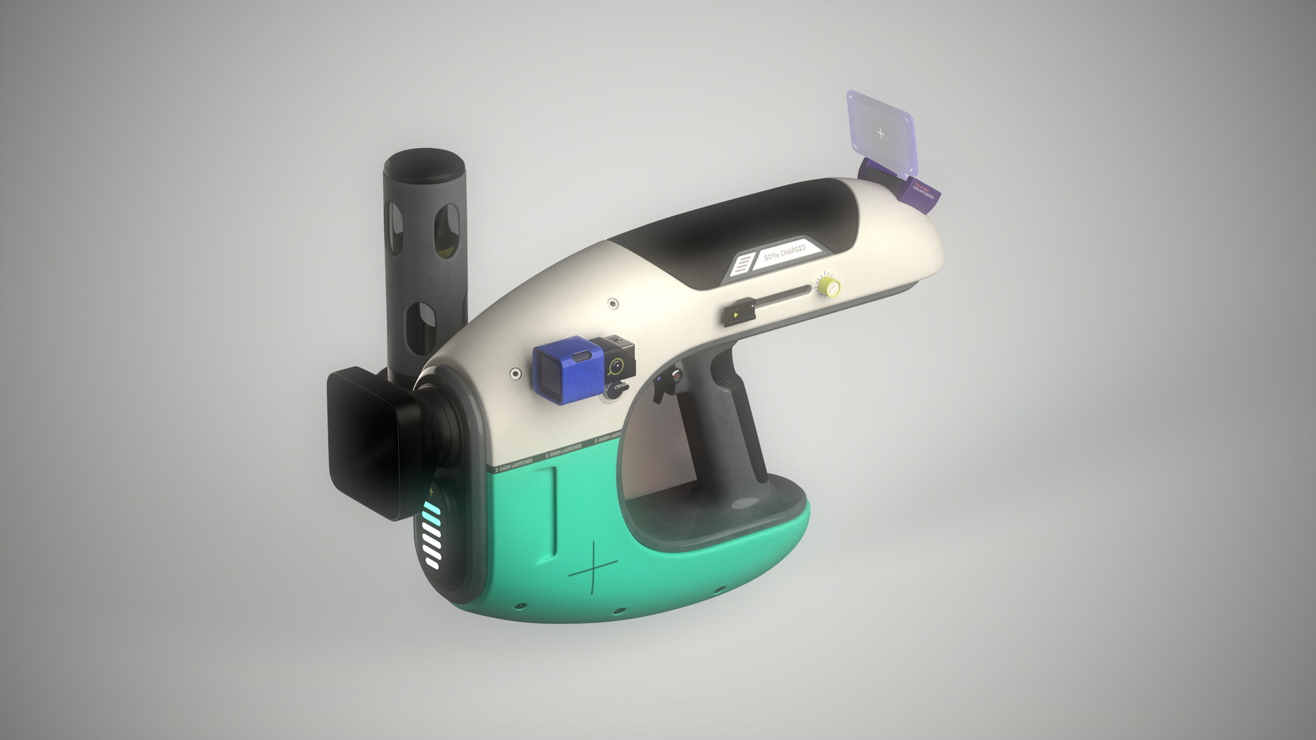 Sci-fi Weapon - Grenade Ball Launcher Low-poly 3D model_4