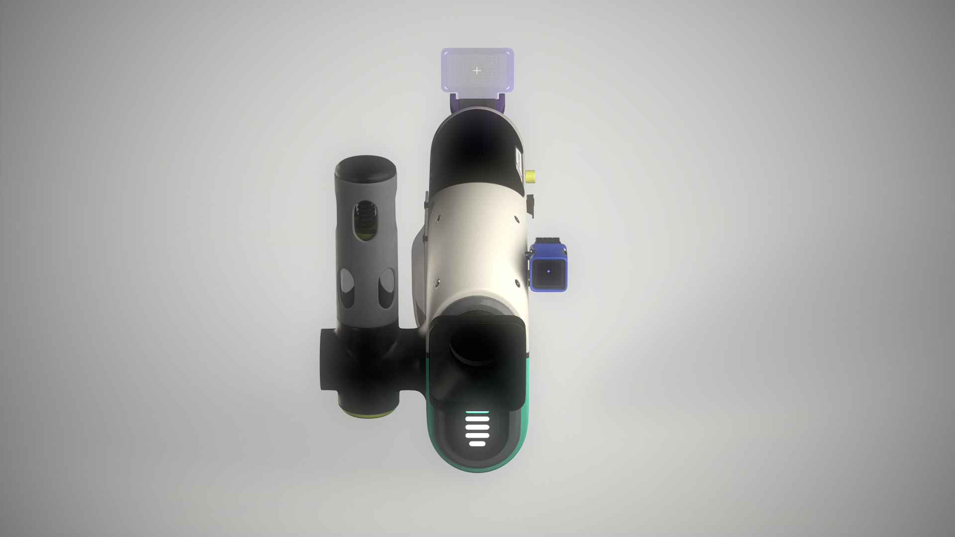 Sci-fi Weapon - Grenade Ball Launcher Low-poly 3D model_7