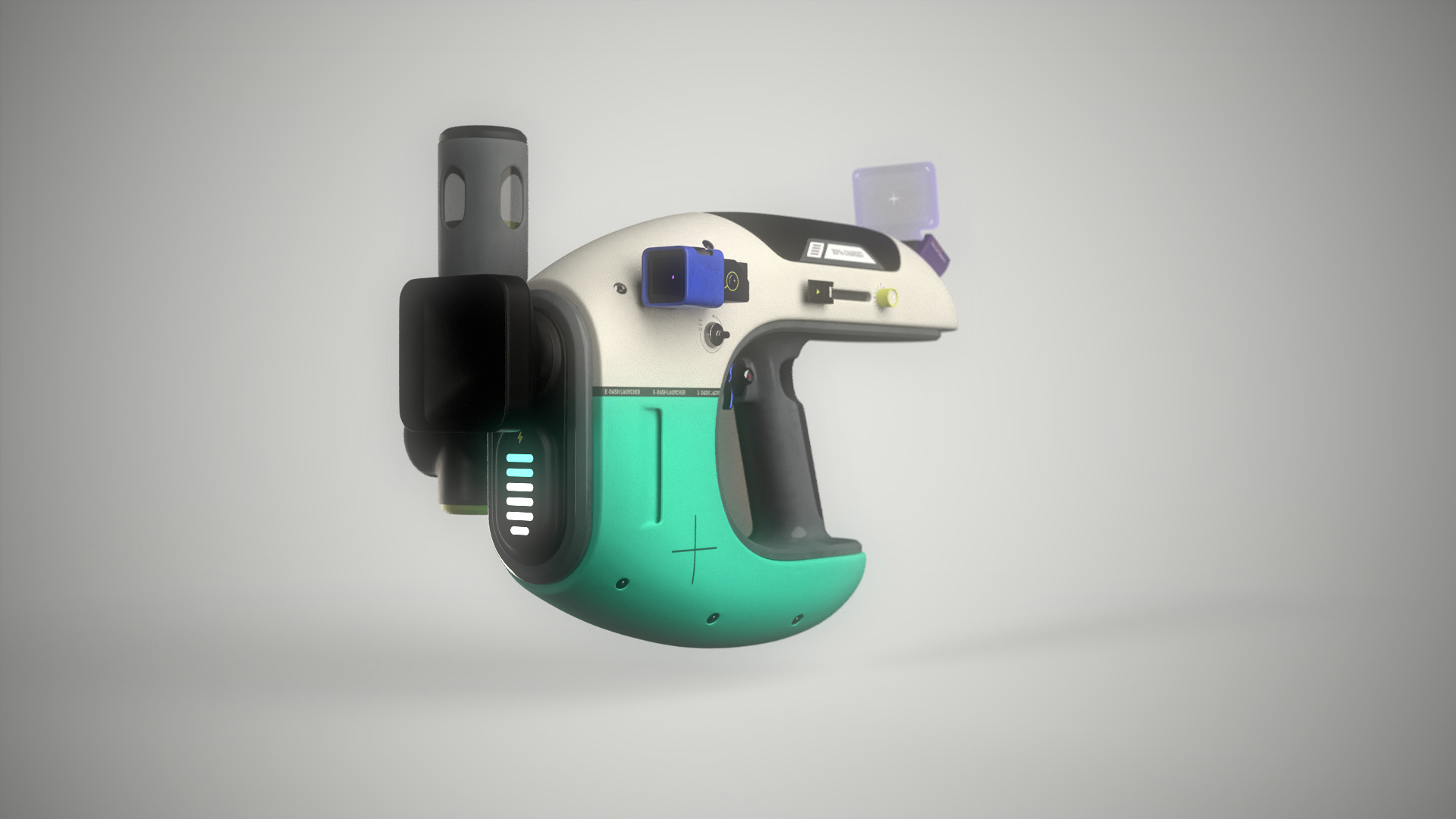 Sci-fi Weapon - Grenade Ball Launcher Low-poly 3D model_8