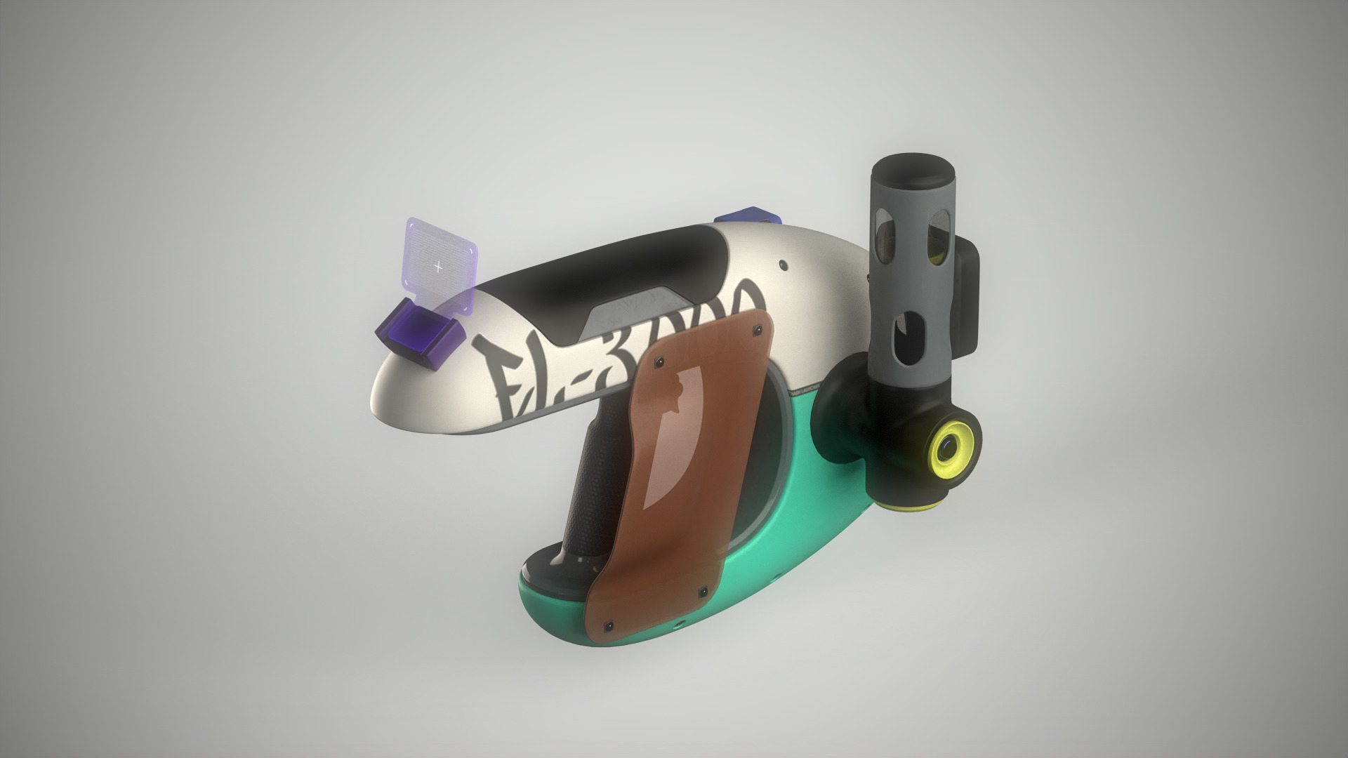 Sci-fi Weapon - Grenade Ball Launcher Low-poly 3D model_5