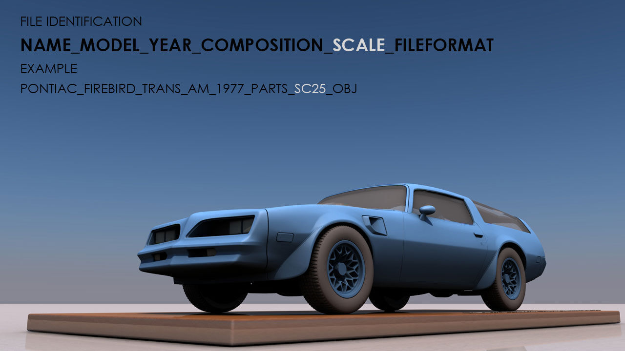Pontiac Firebird Trans AM Type K 1977 3D print model_25