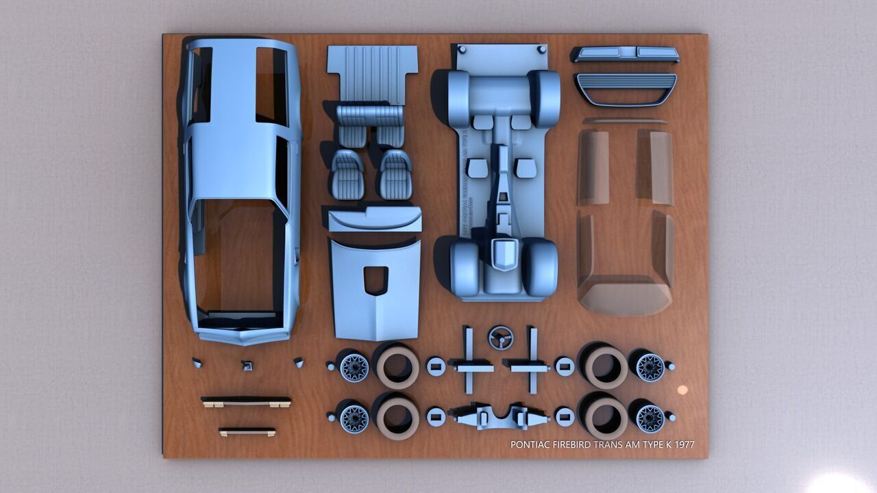 Pontiac Firebird Trans AM Type K 1977 3D print model_8