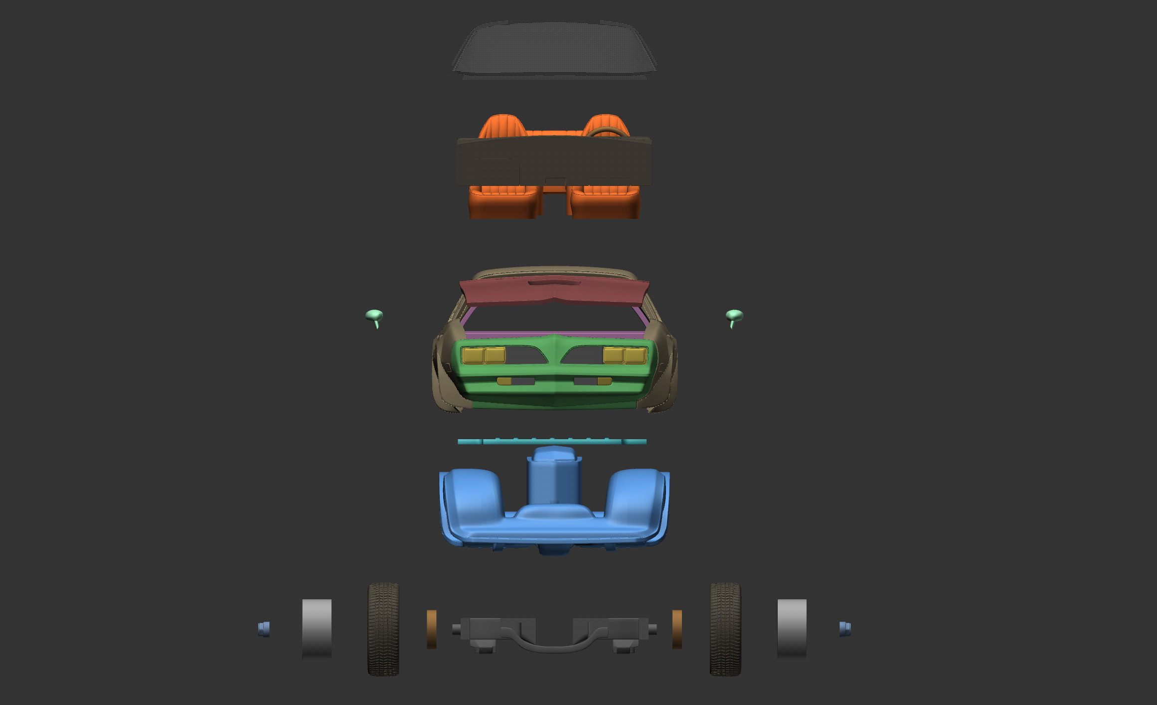 Pontiac Firebird Trans AM Type K 1977 3D print model_16