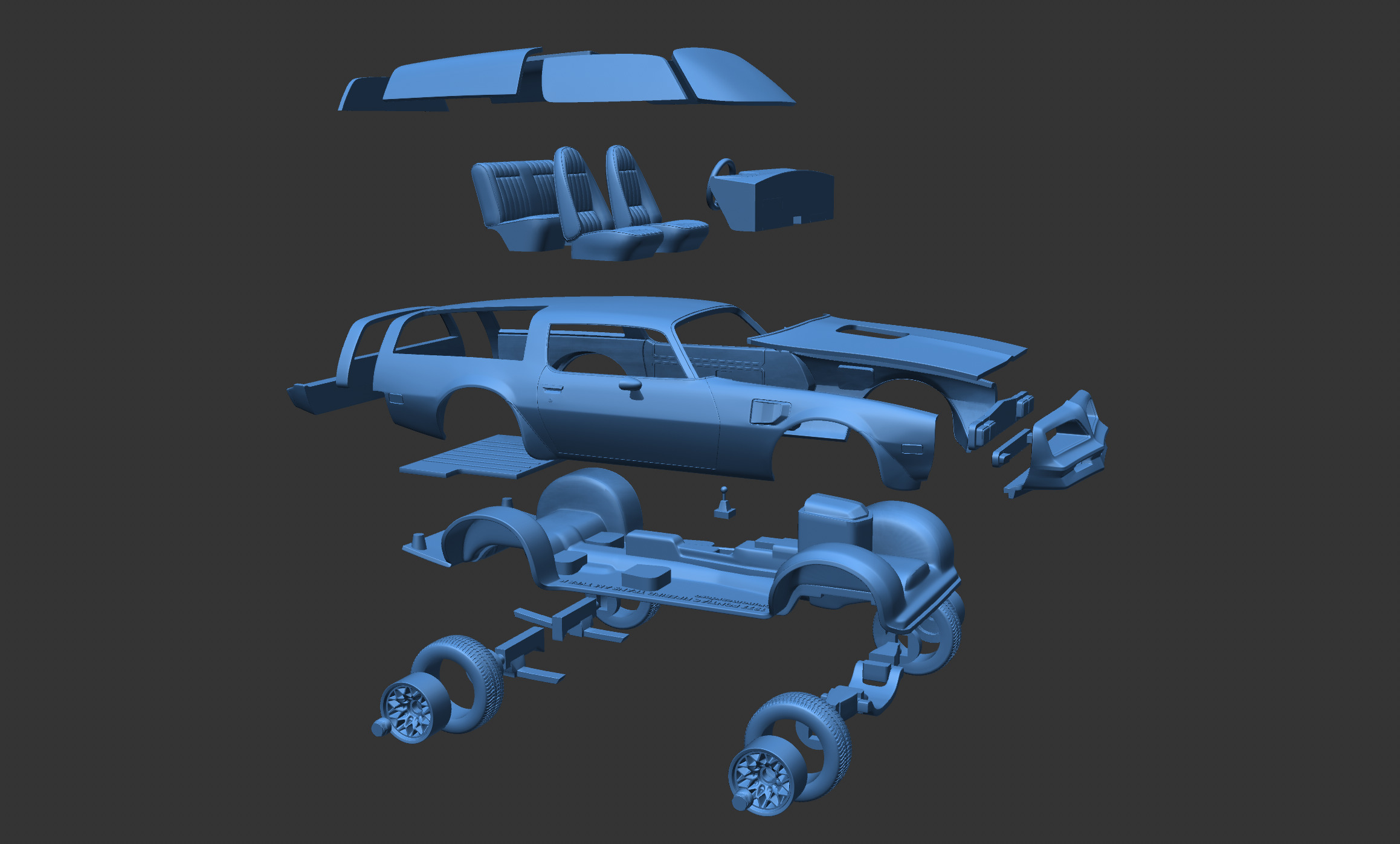 Pontiac Firebird Trans AM Type K 1977 3D print model_20