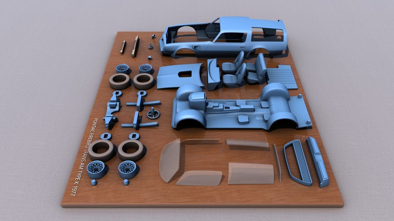 Pontiac Firebird Trans AM Type K 1977 3D print model_11