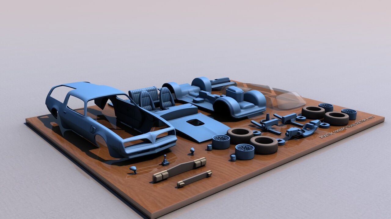 Pontiac Firebird Trans AM Type K 1977 3D print model_9