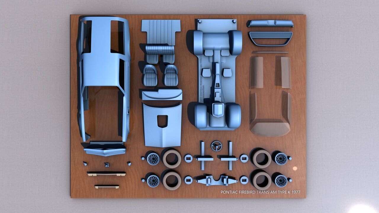 Pontiac Firebird Trans AM Type K 1977 3D print model_7