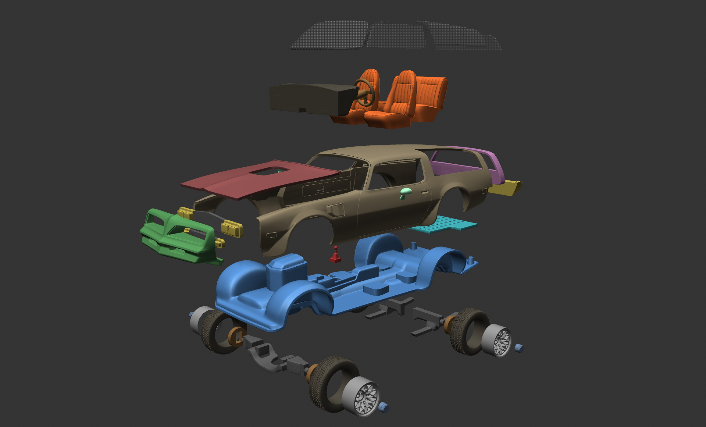 Pontiac Firebird Trans AM Type K 1977 3D print model_14