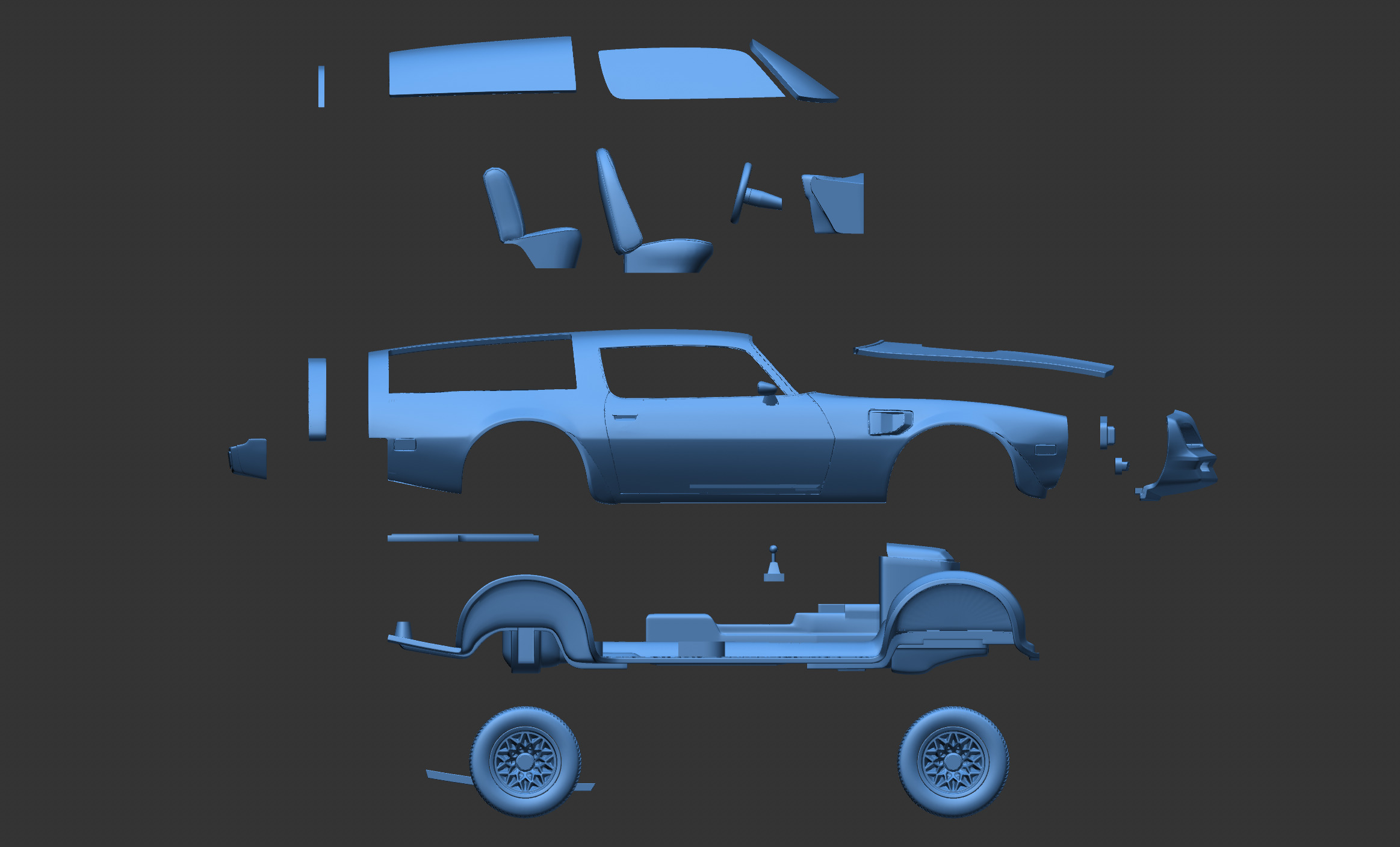 Pontiac Firebird Trans AM Type K 1977 3D print model_18