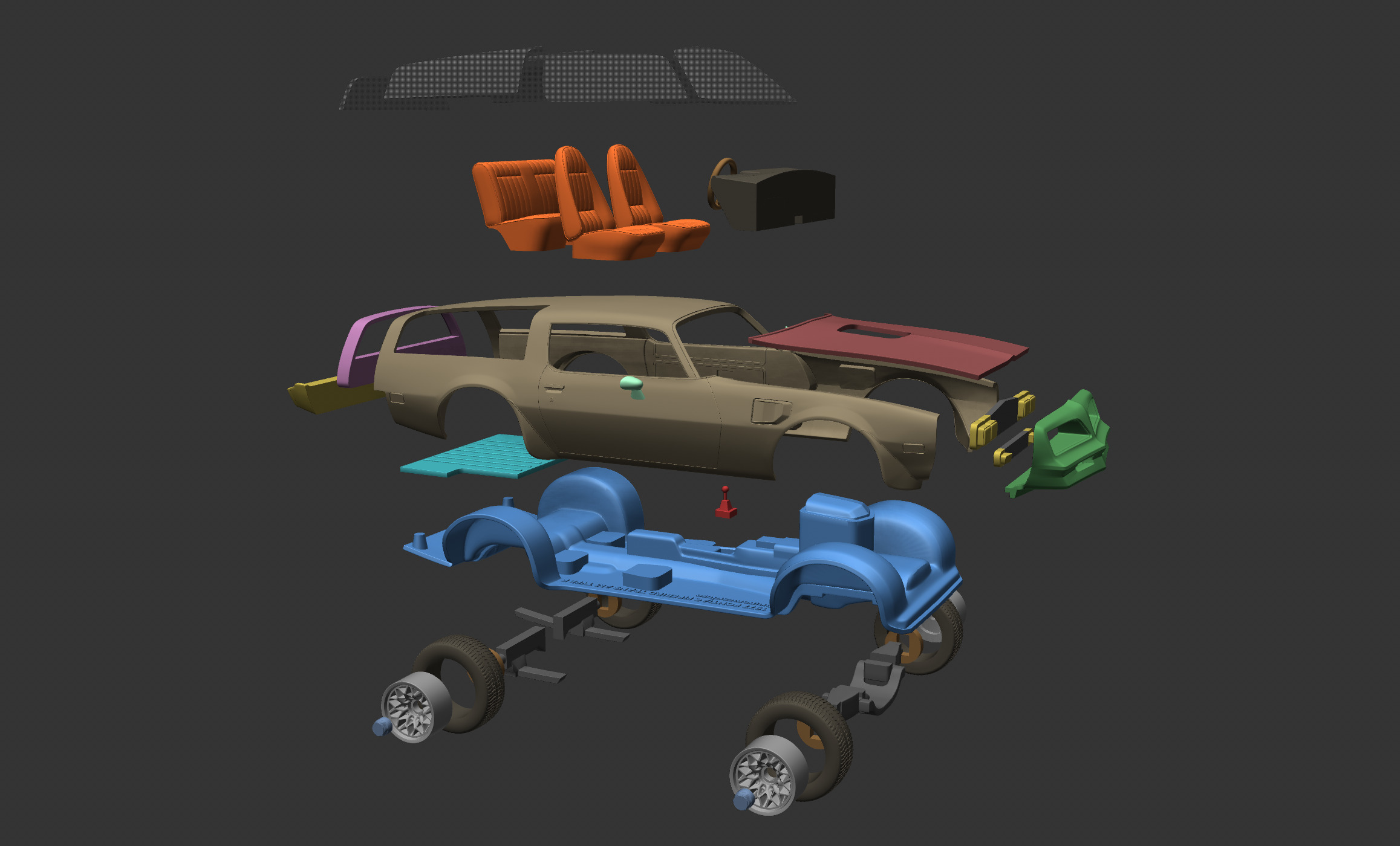 Pontiac Firebird Trans AM Type K 1977 3D print model_21