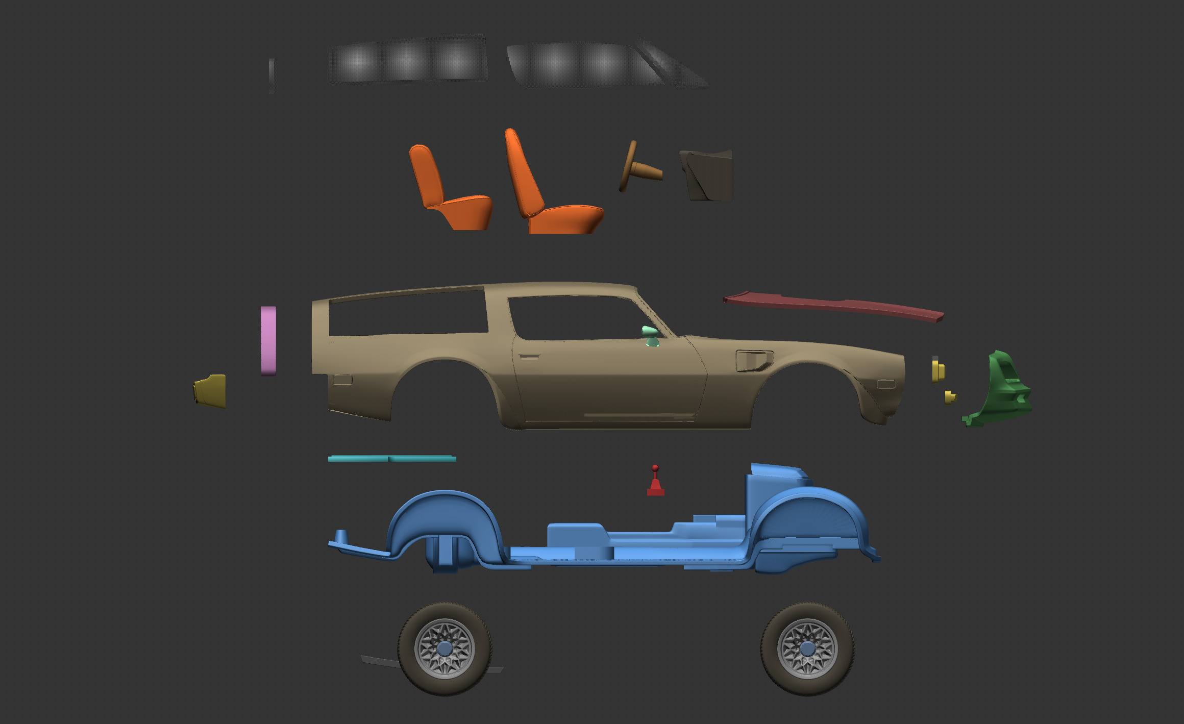 Pontiac Firebird Trans AM Type K 1977 3D print model_19