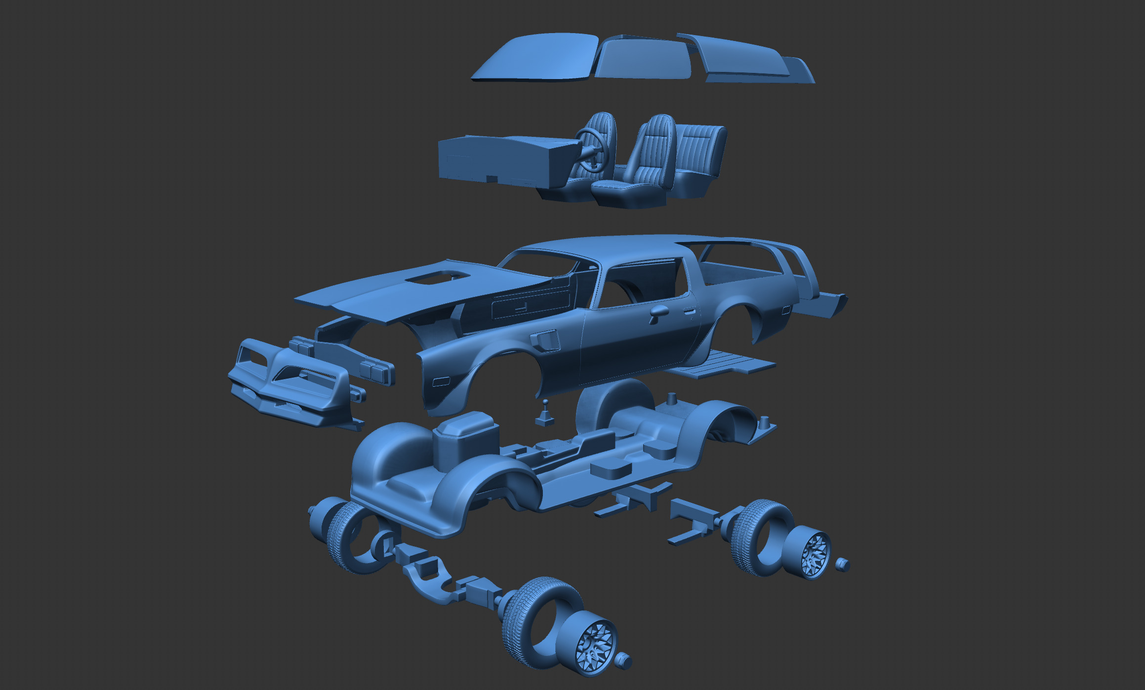 Pontiac Firebird Trans AM Type K 1977 3D print model_13