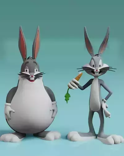 Big Chungus Bugs Bunny Looney Tunes 3D print model