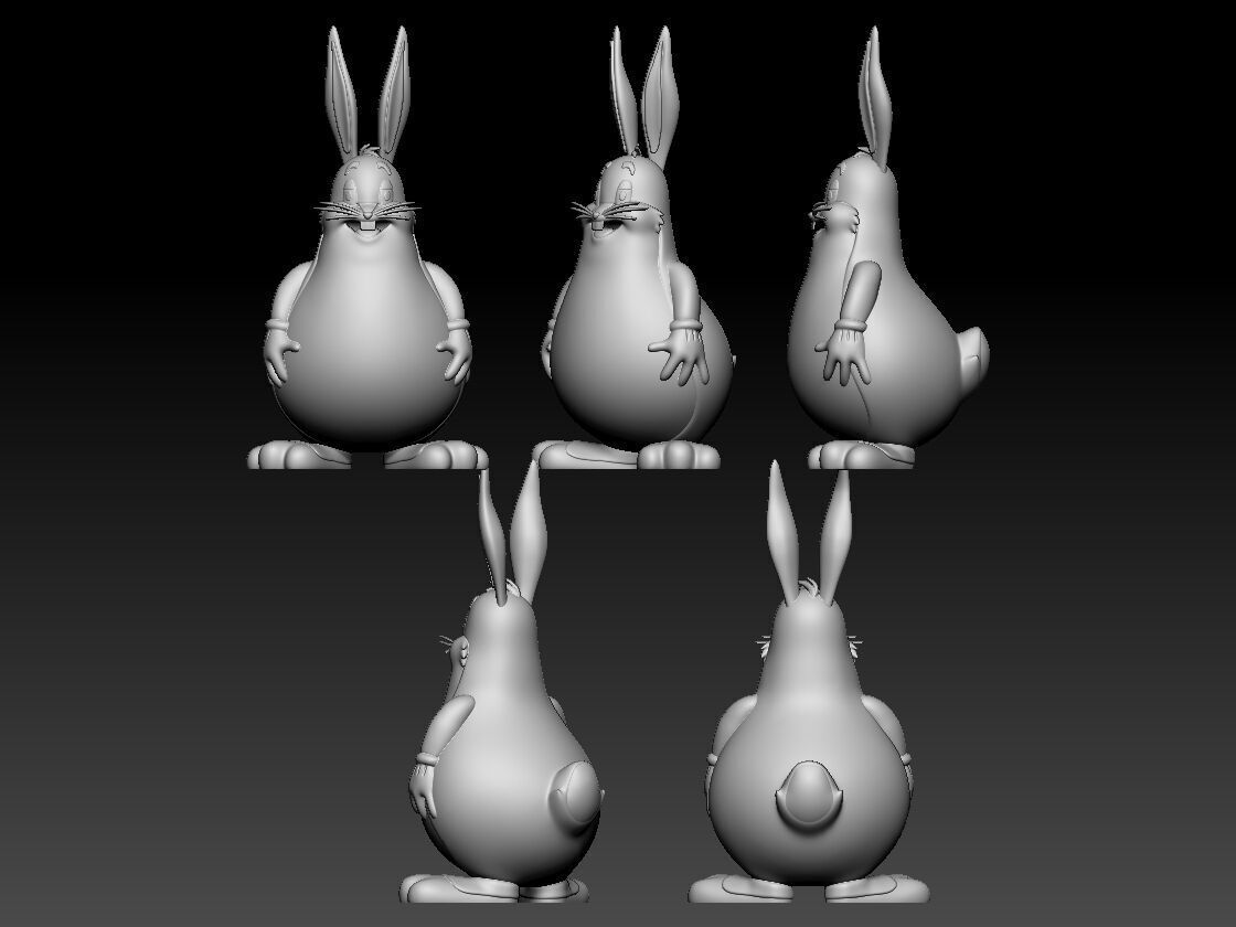 Big Chungus Bugs Bunny Looney Tunes 3D print model_3