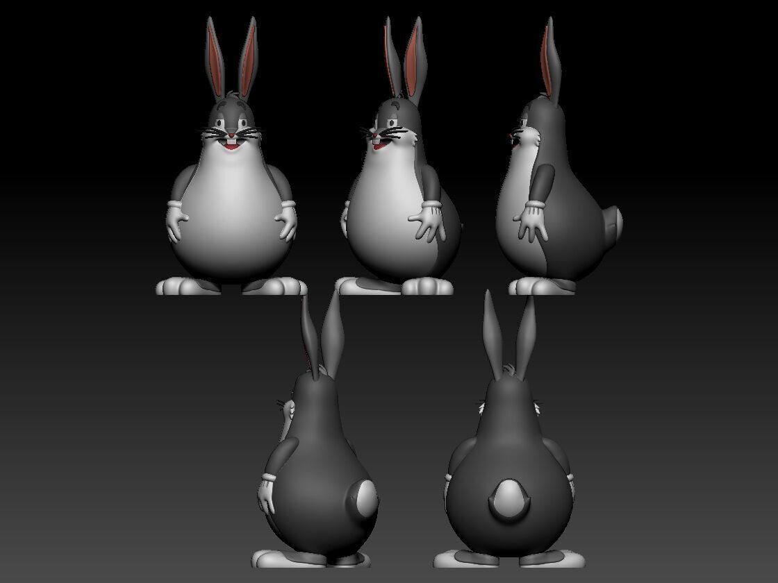 Big Chungus Bugs Bunny Looney Tunes 3D print model_1