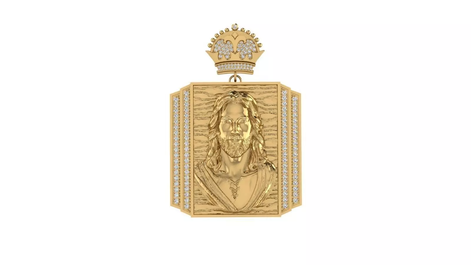 Jesus pendant  3D print model_0