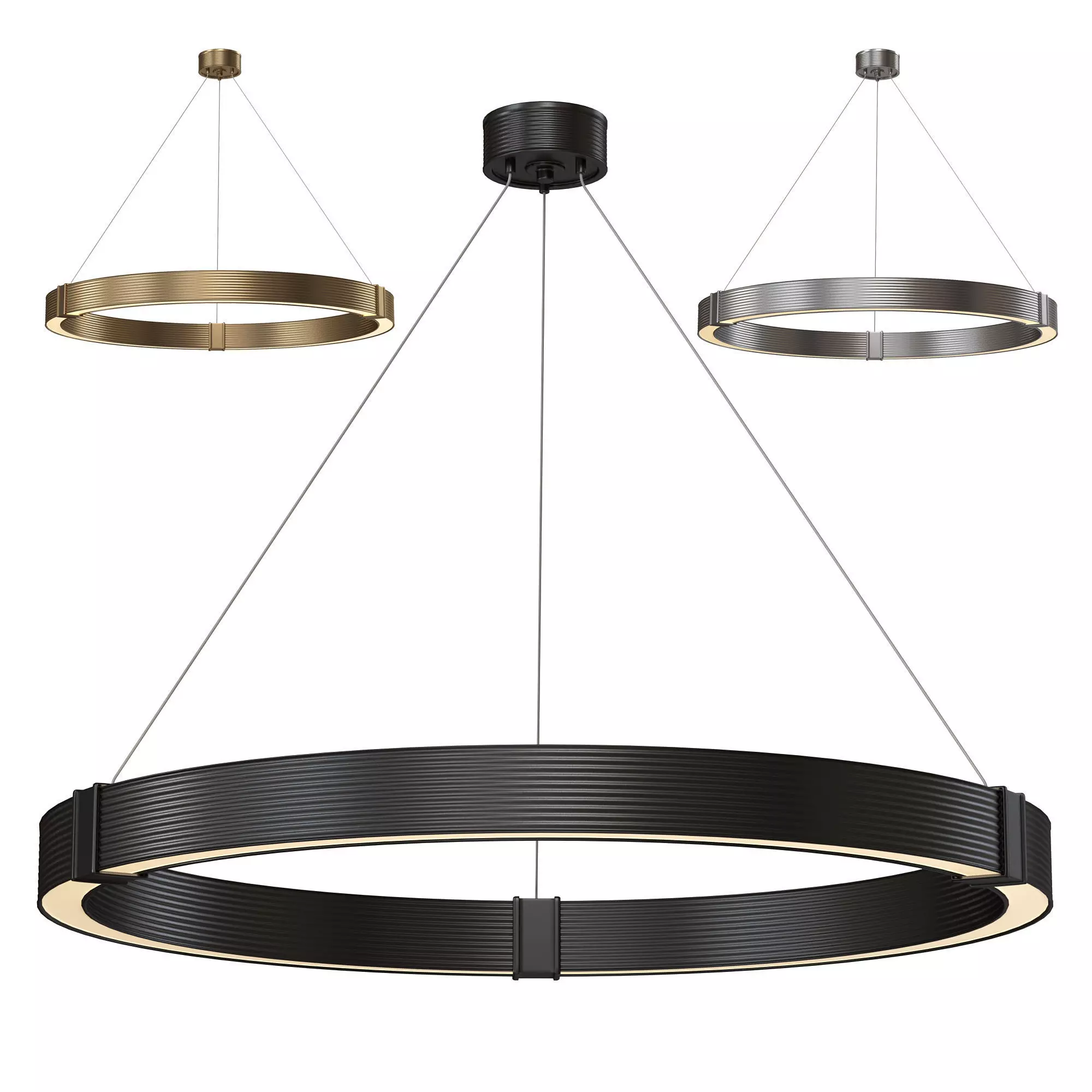 Hughes LED Chandelier 3D model_0