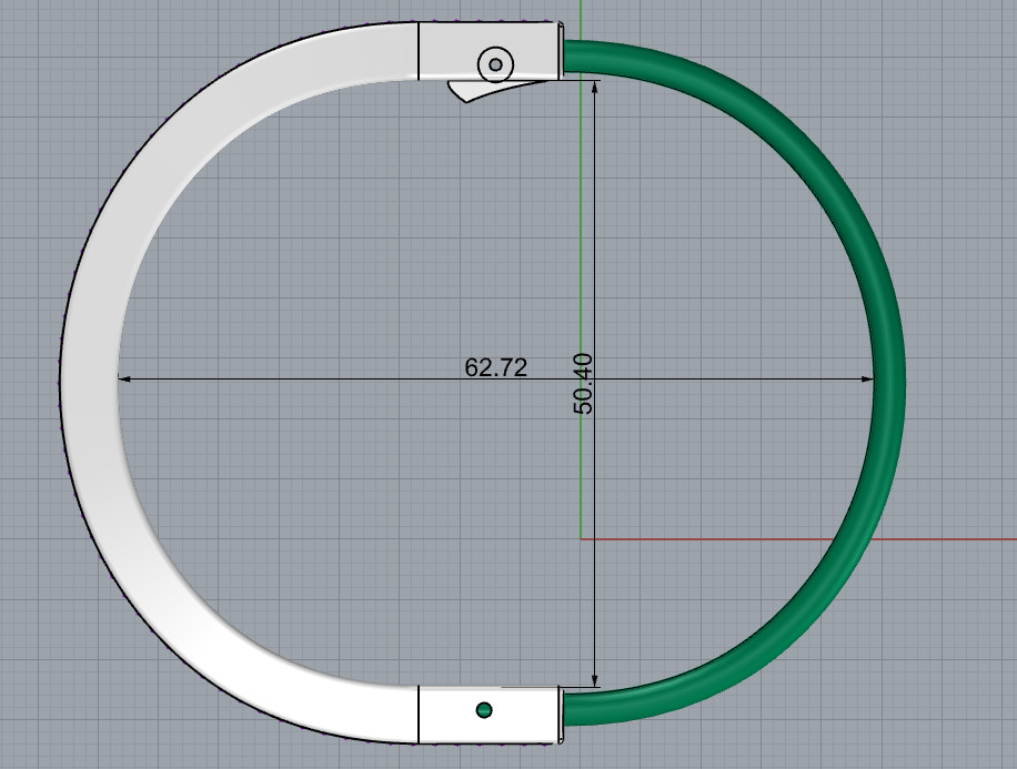 lock bracelet 2 3D print model_2
