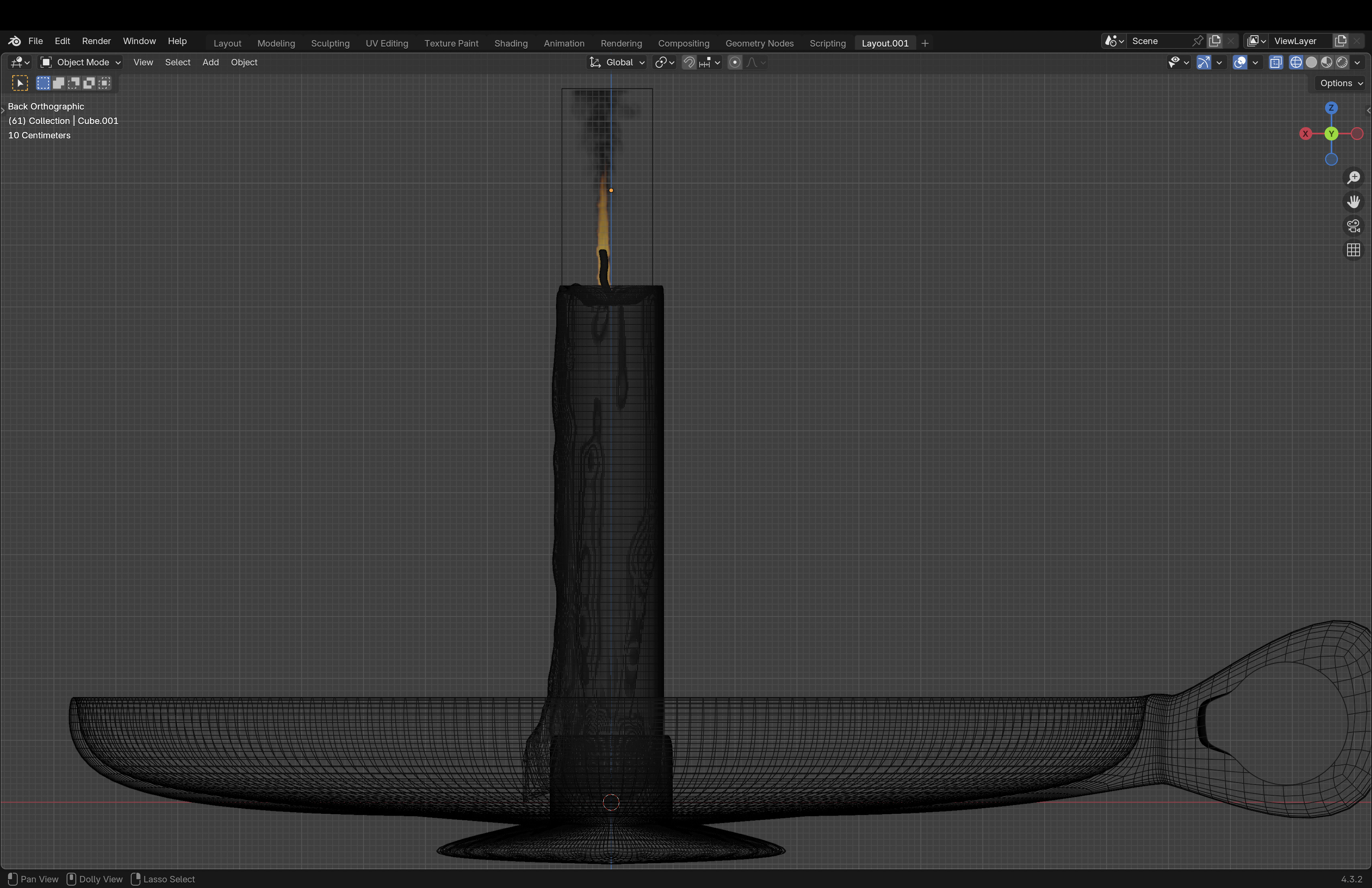 Candlestick Candleholder 3D model_7