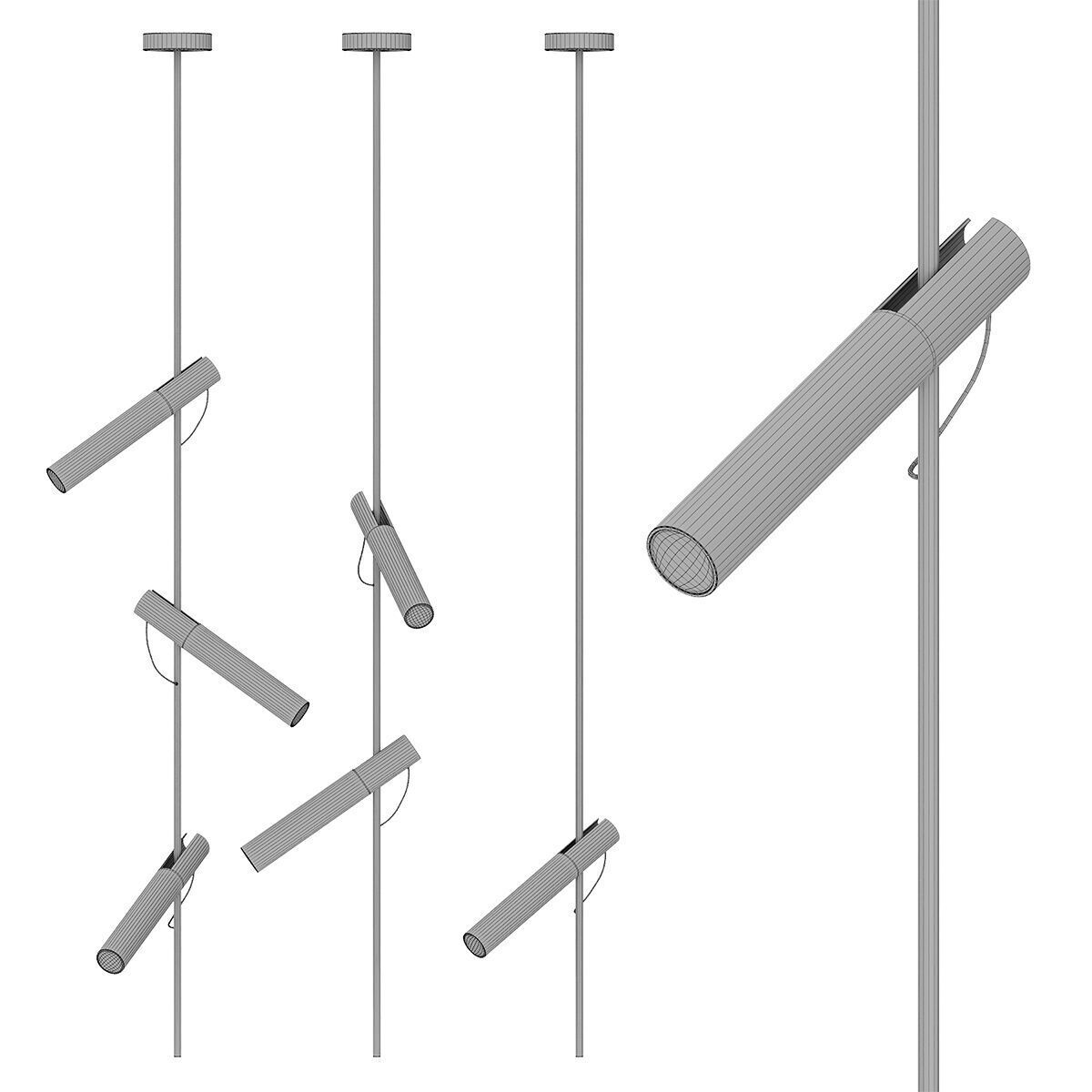 Modern LED Pendant Light 3D model_2