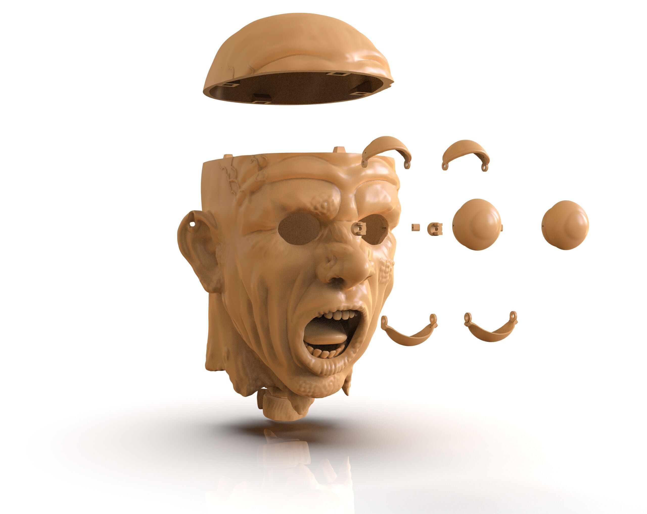 Decapitated Man Head 3D print model_8